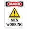 Signmission Safety Sign, OSHA Danger, 7" Height, Men Working, Portrait OS-DS-D-57-V-1447 - alternate 1